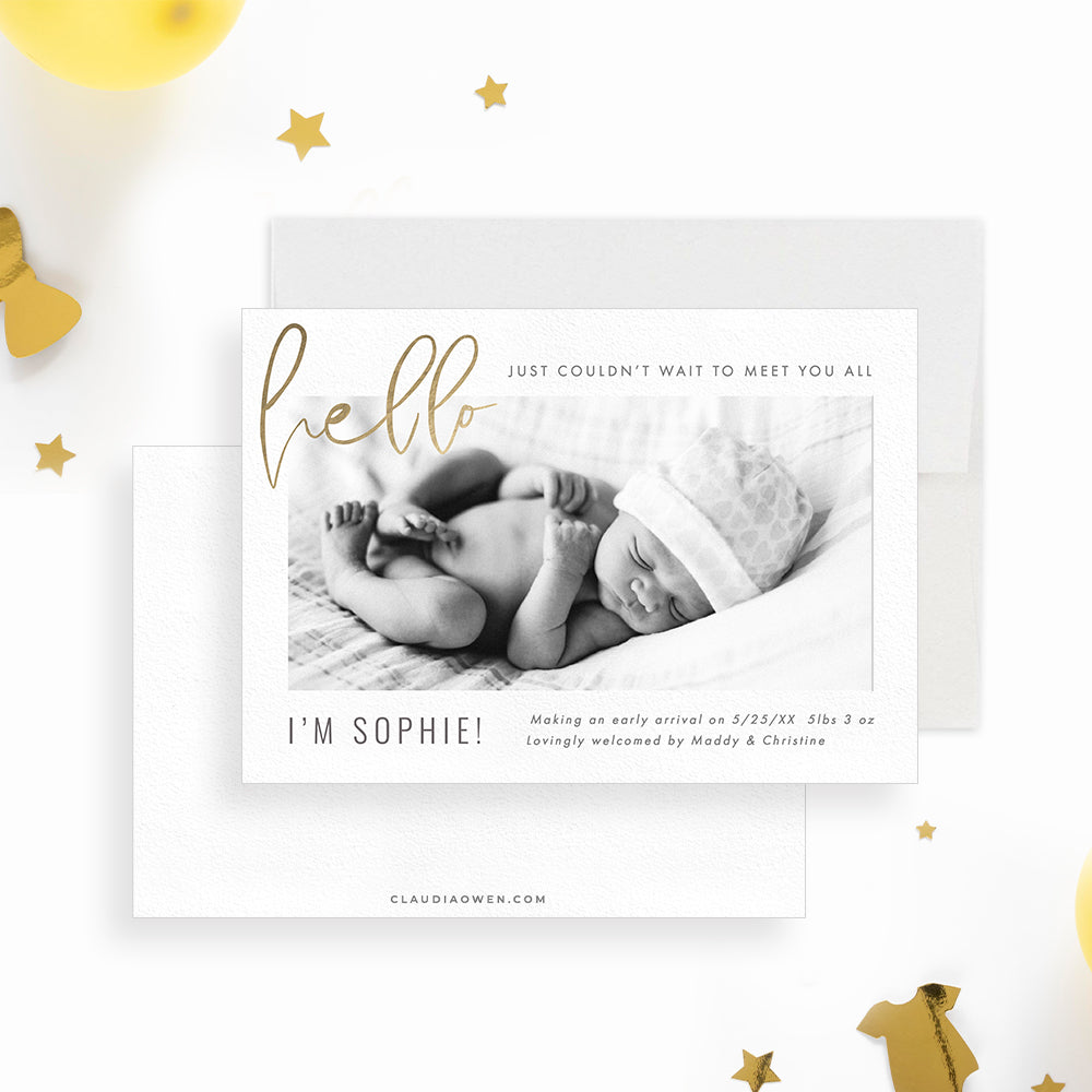 Printed Baby Announcements