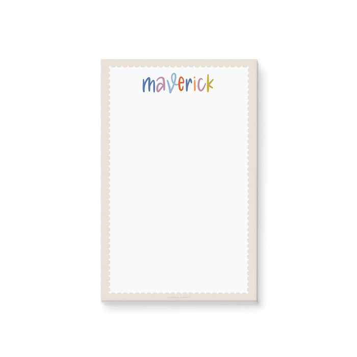 Cute To-Do List Notepad for Girls, Personalized Memopad with Colorful Letters, Baby Shower Party Favors, Stationery for Boys