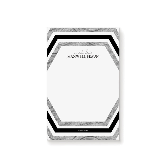 Silver and Black Personalized Notepad for Professionals, Business Notepad for the Office, Elegant Stationery Writing Officepad, Corporate Notepads