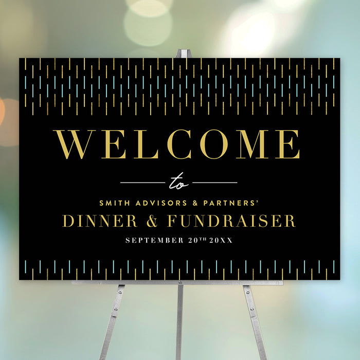 Fundraising Dinner Party Personalized with Your Own Corporate Colors, Benefit Dinner Invitations, Campaign Fundraiser Event, Charity Ball Invitations