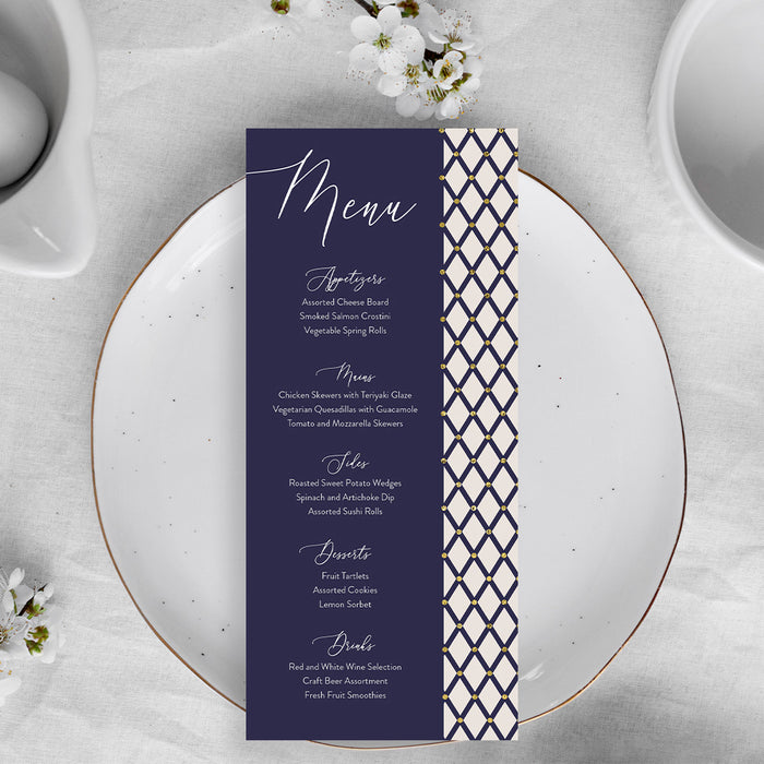 Blue and Gold Annual Open House Party Invitation Card, Company Open House Invites, Elegant Corporate Awards Ceremony Invitation, Business Luncheon Invite Card