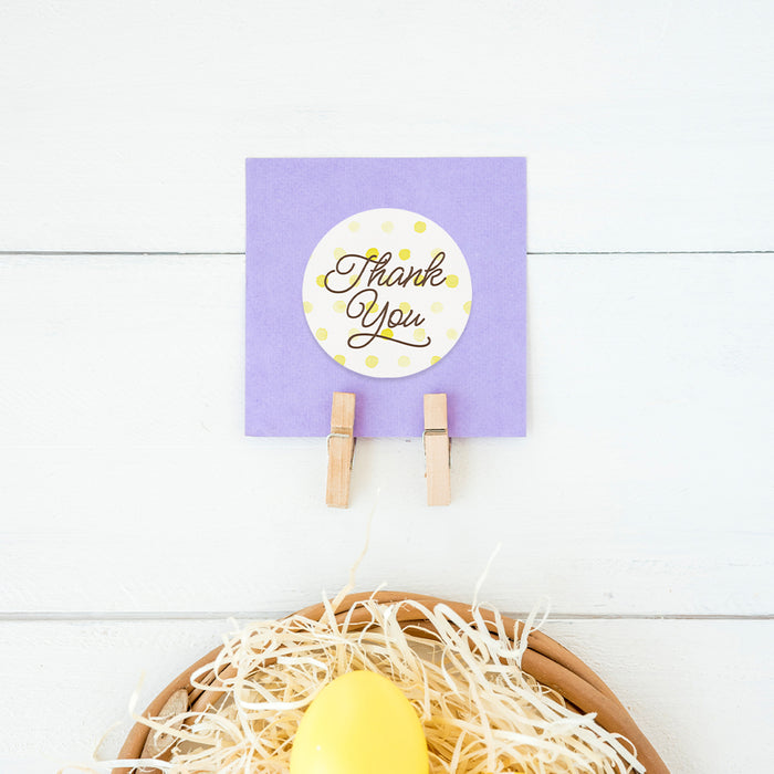 Easter Invitation Card with Yellow Ribbon and Polka Dots, Sunday Easter Family Party Invites, The Hunt is on Easter Hunt Egg Invitations