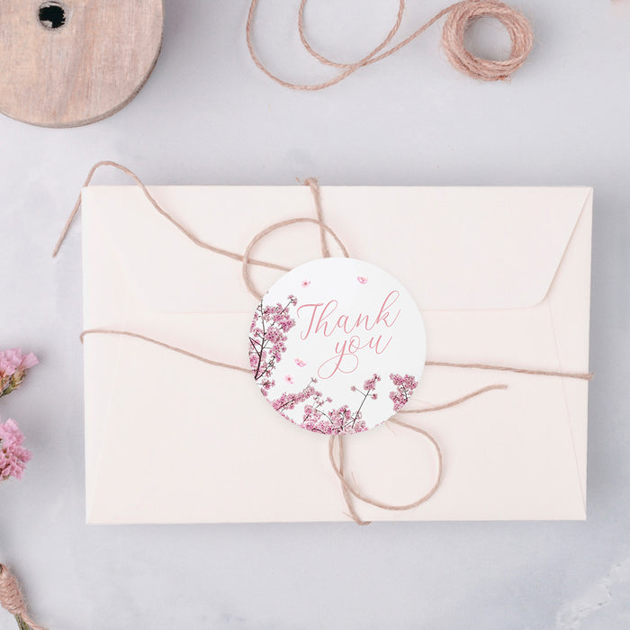 Cherry Blossom Invitation Card for Bridal Shower, Sakura Flower Invitation for Bride To Be in Pink, Floral Spring Bridal Shower Invites
