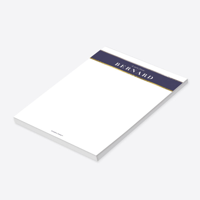 Blue Silver Gold Personalized Notepad, Custom Notepads for Business, Custom Logo Notepads, Notepads with Company Logo, Personalized Notepads for Business