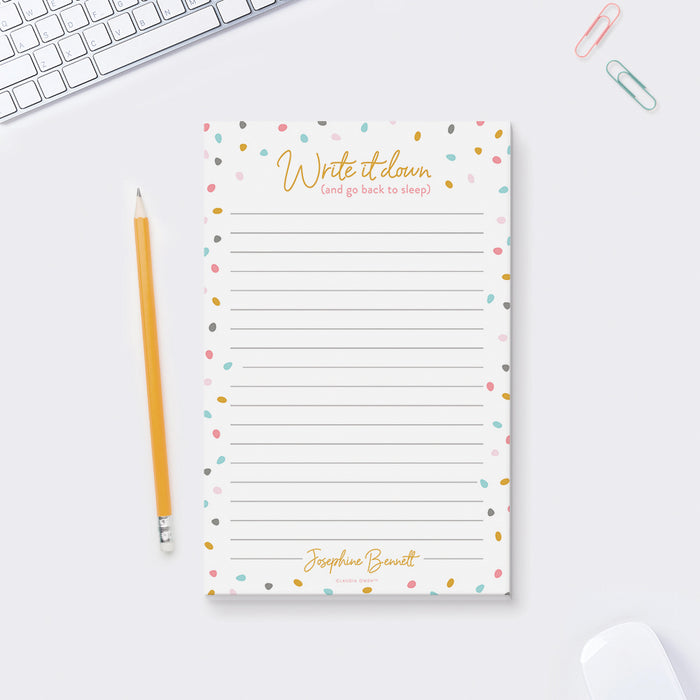 Personalized Colorful Notepad, Cute Memo Pad for Girls and Women, To Do List Notepad, Unique Stationery