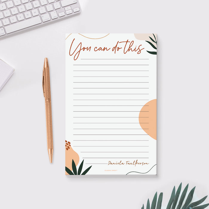 Yes You Can Notepad, Motivational Notepad for Women and Girls, Inspirational Daily Notepad Planner, Empowerment Gifts