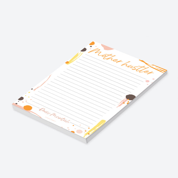 Mother Hustler Notepad Personalized, Custom Mom Gifts, To Do List Notepad for Moms, Working Mom Pad, Business Woman Office Gifts