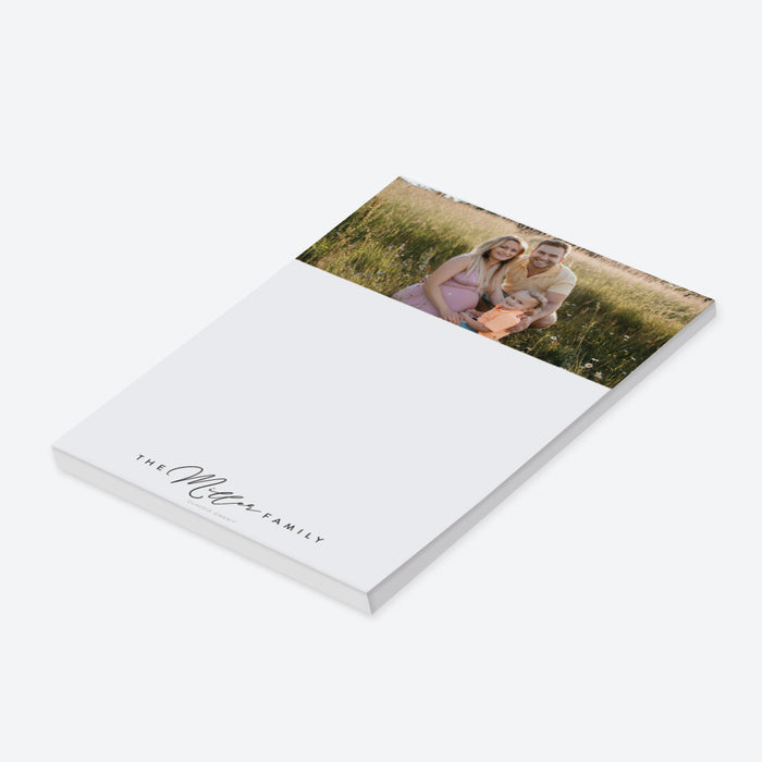 Family Photo Notepad, Personalized Shopping List Notepad, Family Stationery with your Own Photo