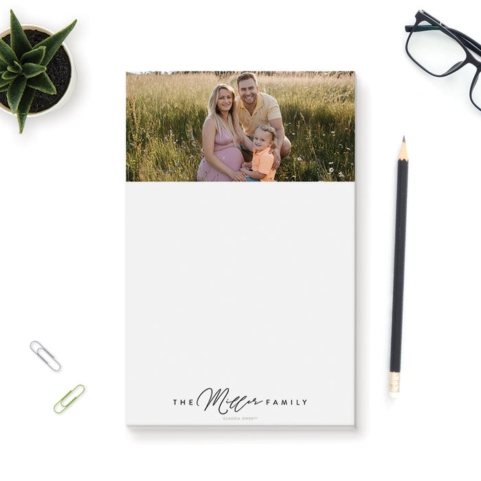 Family Photo Notepad, Personalized Shopping List Notepad, Family Stationery with your Own Photo