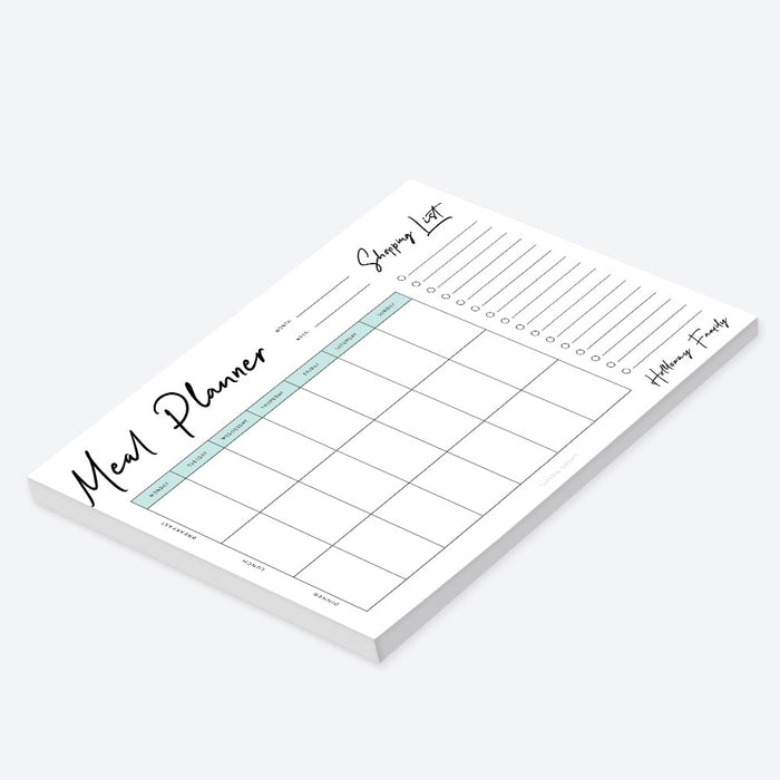 Weekly Meal Planner with Shopping List Notepad, Menu Planner Notepad Breakfast Lunch Dinner, Meal Planning, Personalized Grocery List