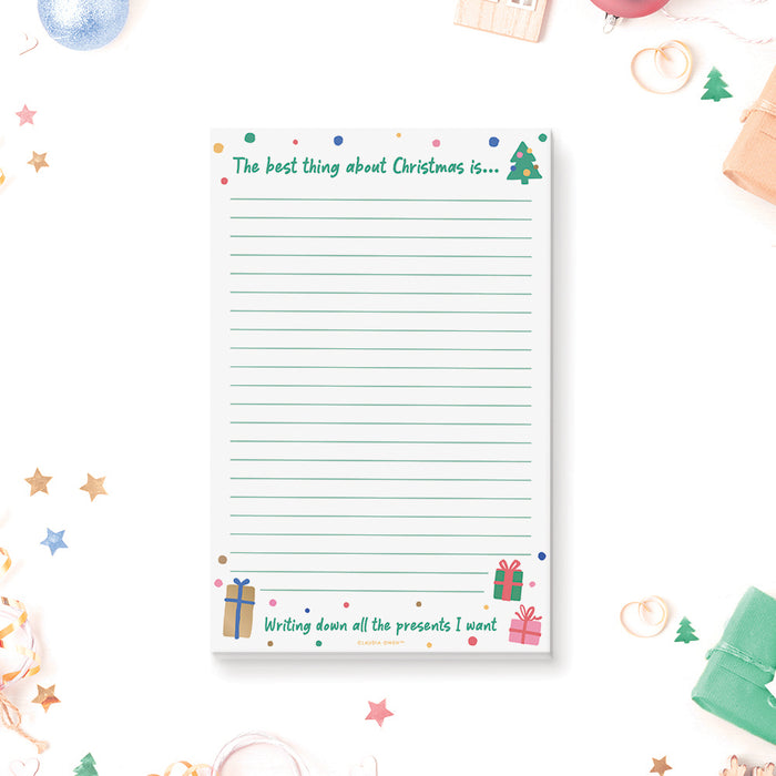 Funny Christmas List Notepad, Holiday Notepad Gifts for Friends, Christmas Themed Gifts, Christmas Shopping List