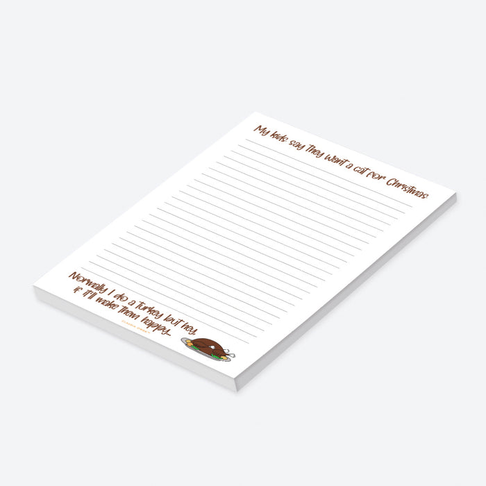Funny Christmas Notepad, Holiday Grocery Shopping List, Christmas Stationery Pad, Funny Stocking Filler Gift