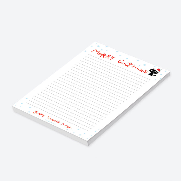 Merry Catmas Notepad, Meowy Christmas Personalized Notepad, Funny Cat Owner Gifts, Cat Mom Gag Gift, Christmas Cat Present