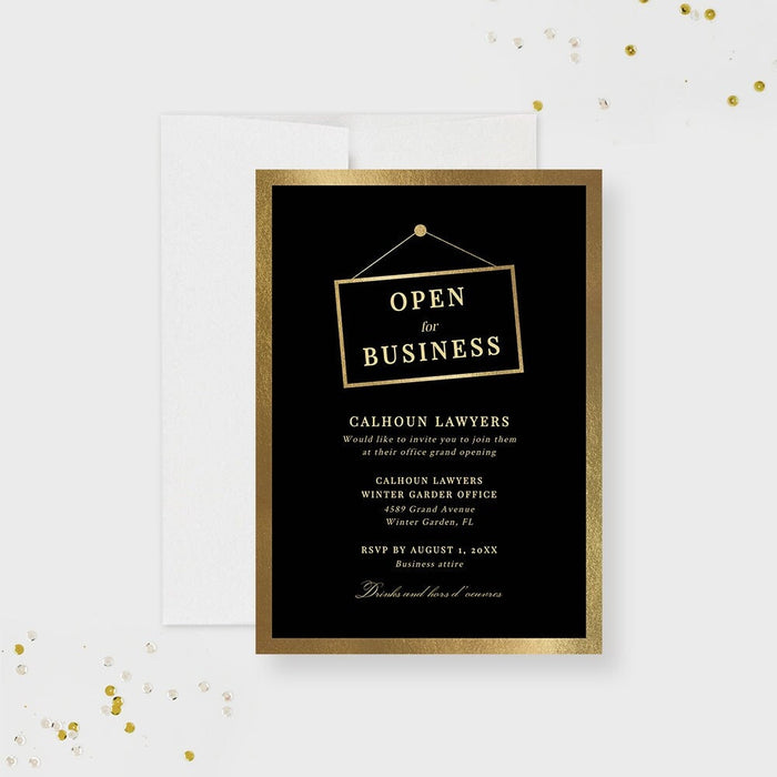 Open for Business Invitation Instant Download, Business Grand Opening Invites Template Digital File