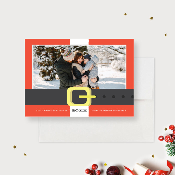 Christmas Card with Photo, Holiday Card with Photo, Personalized Photo Christmas Cards, Family Christmas Greeting Cards, Santa Claus Card