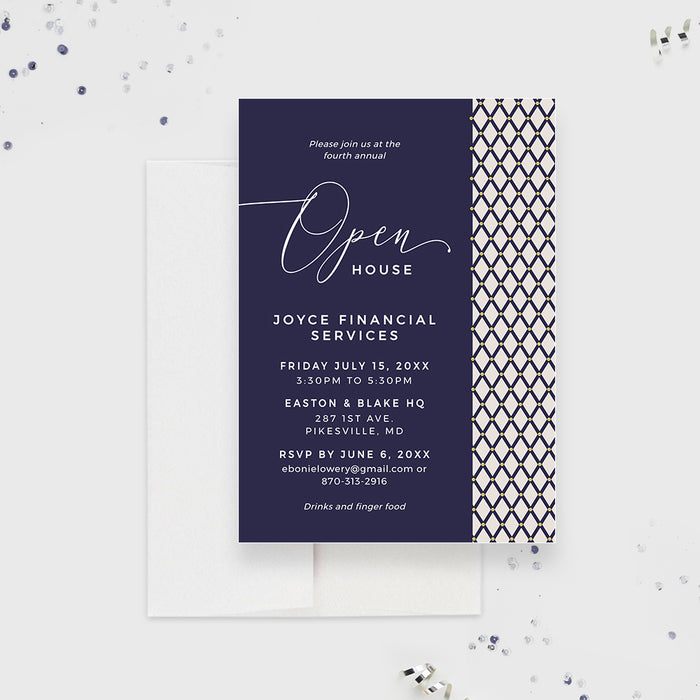 Elegant Annual Open House Invitation Template, Retirement Party Invites for Women Digital Download, Appreciation Dinner Printable Invites, Women’s 50th 60th 70th 80th Birthday Cards