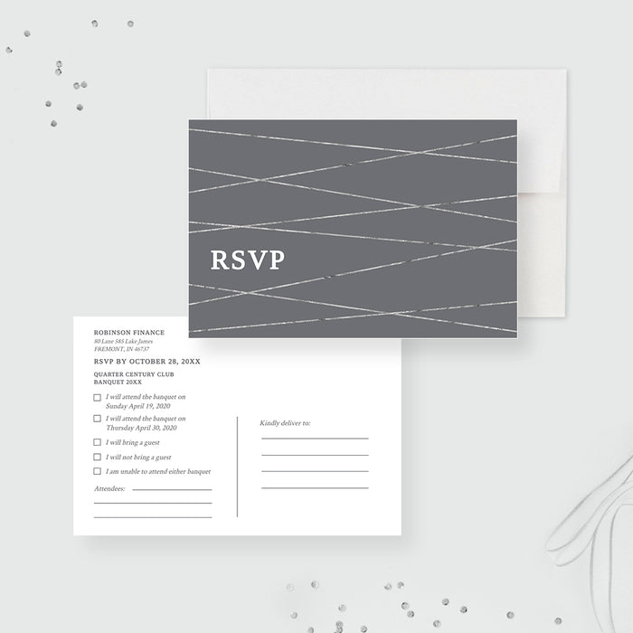 Banquet Invitation Set Digital Print, Professional Company Events Printable RSVP Card, Work Party Program of Events Instant Download, Corporate Formal Party Invites, Awards Ceremony