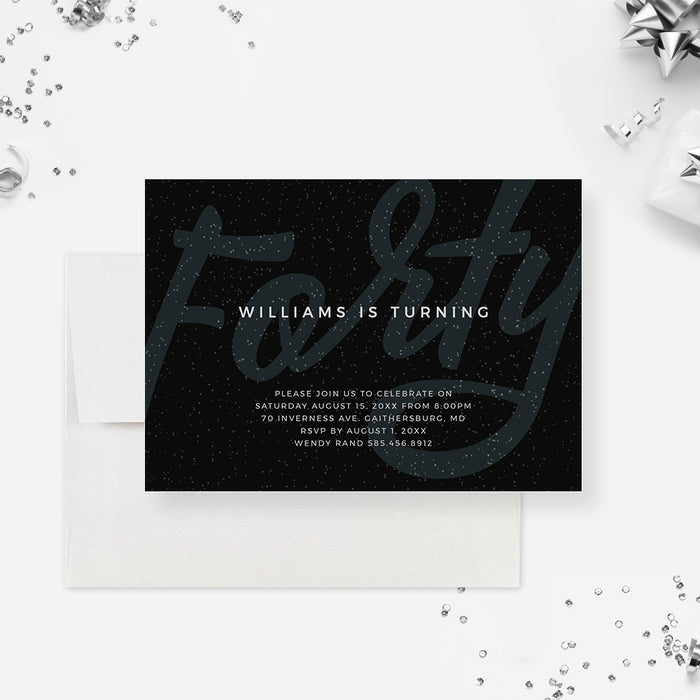 40th Birthday invitation for Men and Women, Forty Years in Business, 40th Anniversary Party Invites, Forty and Fabulous Birthday Dinner Invitation, 40 Years