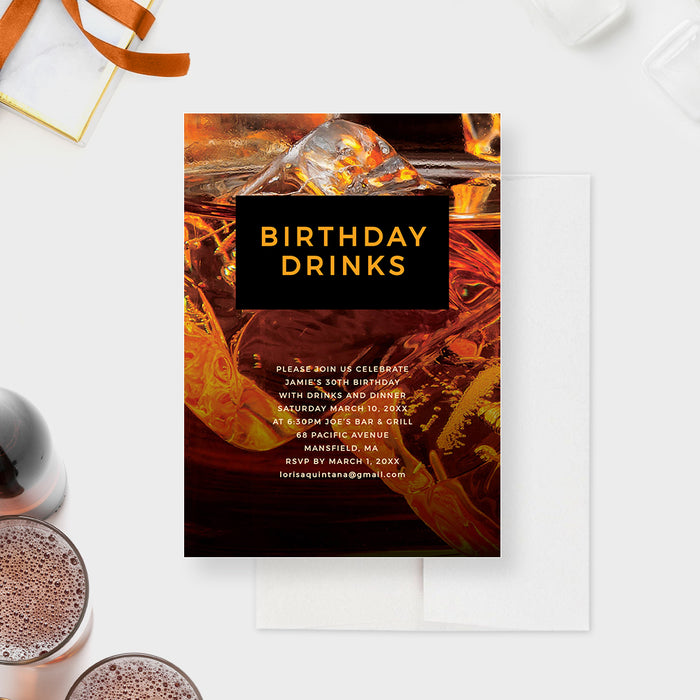 Mens Birthday Party Invitation Editable Template, 30th 40th 50th Male Birthday Printable Digital Download, Bachelor Party Instant Download