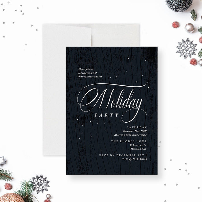Elegant Classy Holiday Party Invitation Digital Template, Corporate Business Printable Digital Download, Formal Professional Work