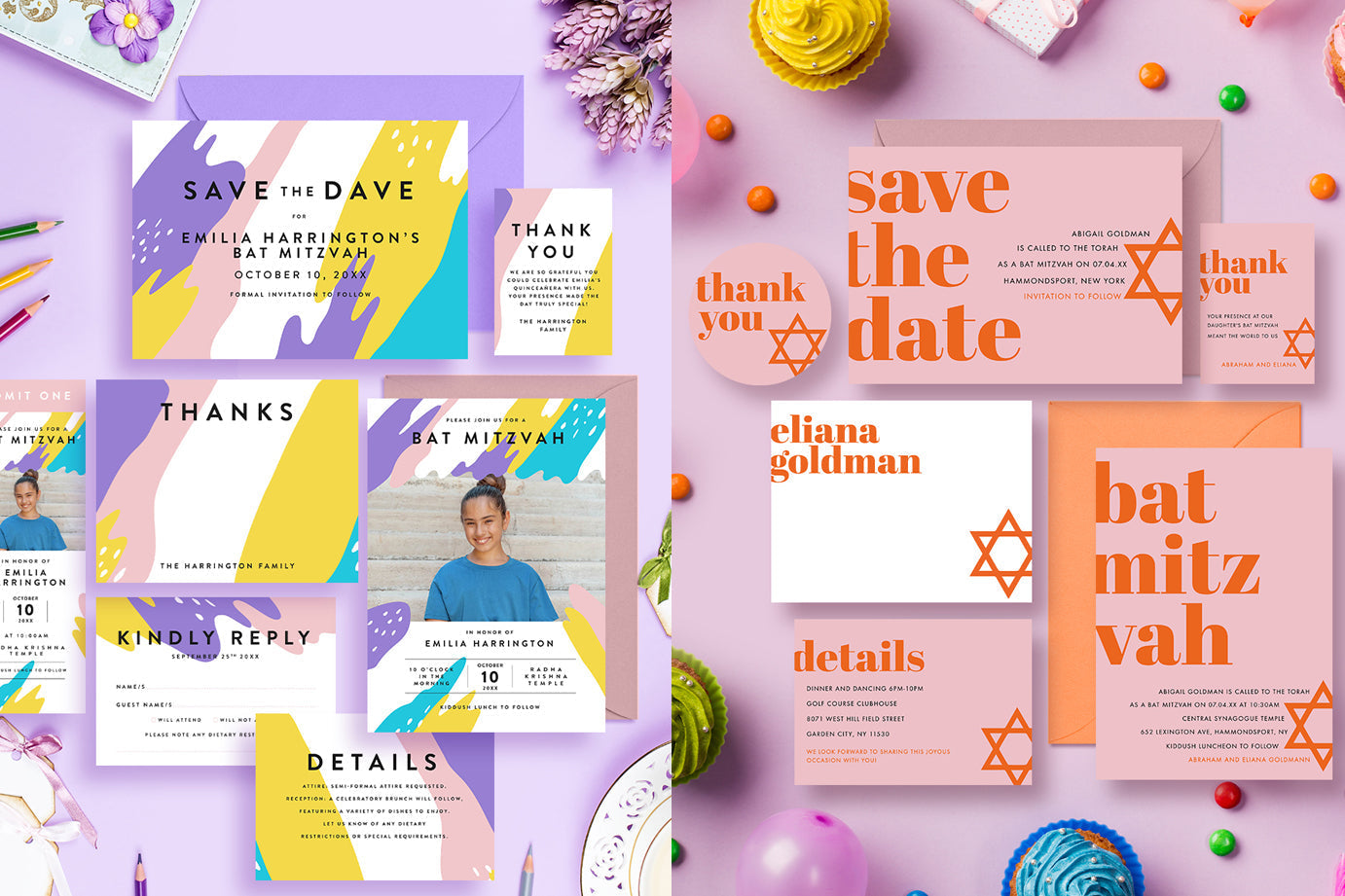 bat mitzvah invitations