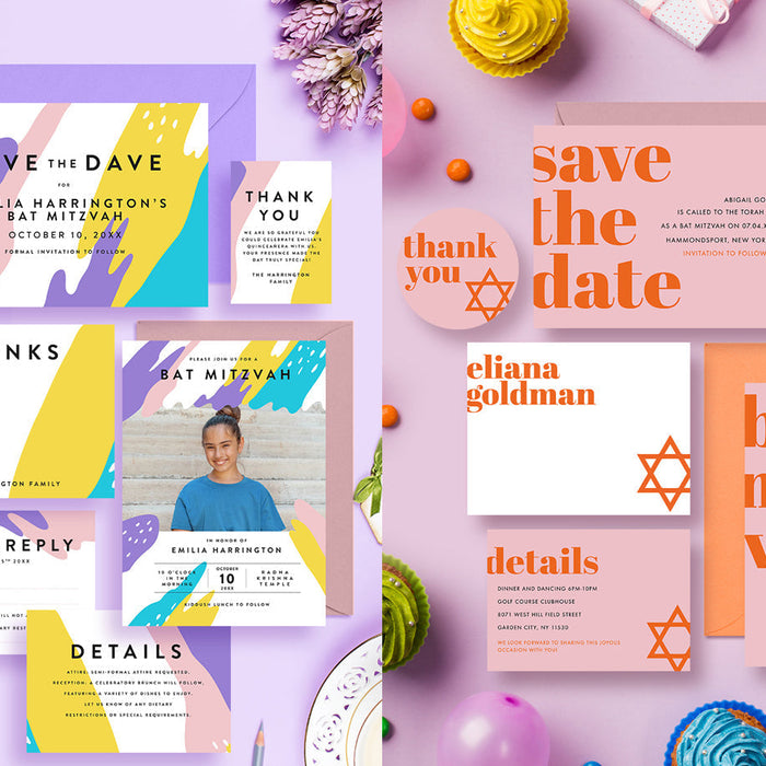 bat mitzvah invitations