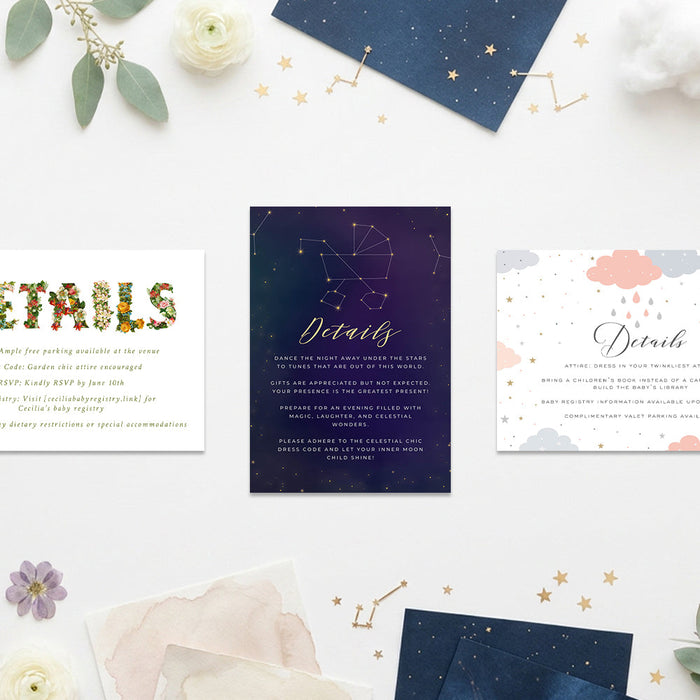 What to Include on a Baby Shower Details Card