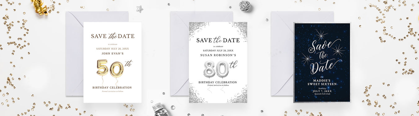 Digital Birthday Save the Dates