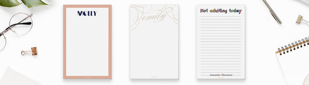 Typography Notepads