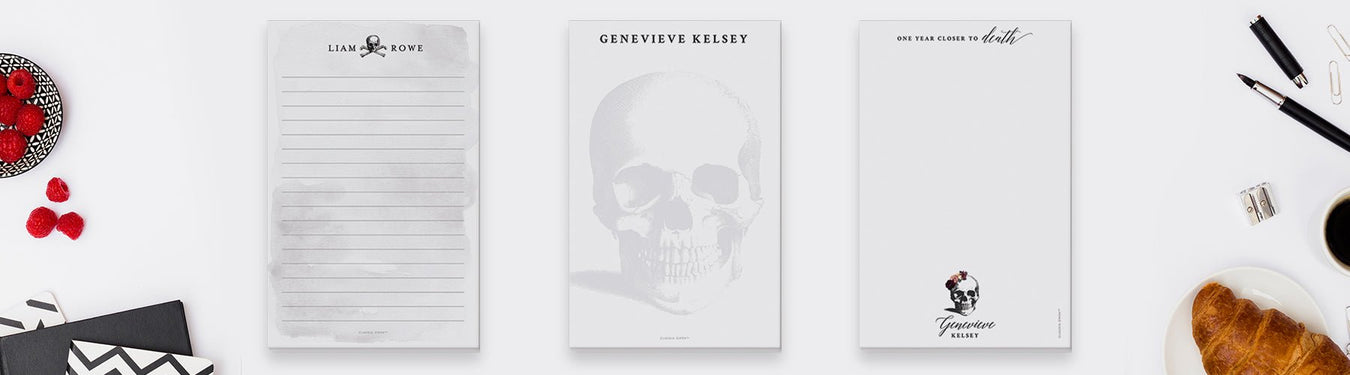 Notepad Template Goth Simple Gothic Notepads