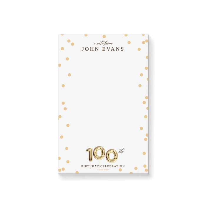 100th Birthday Party Invitations with Golden Balloons, 100th Business Anniversary Invites, Centenary Party Invitations, 100 Years