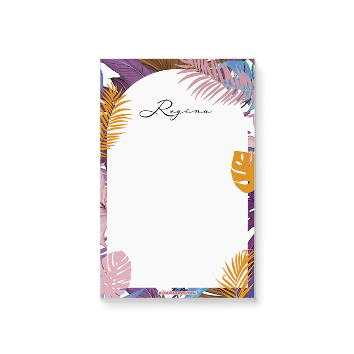 Tropical Paradise To-Do List Notepad, Colorful Leafy Pad for Your Goals and Plans, Personalized Gift for Women