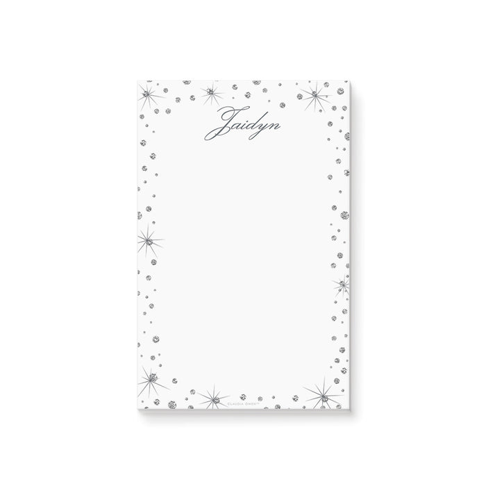 Elegant Diamond Notepad, Personalized Gifts for Women, Office Stationery Gifts, To Do Lists Pad with Diamonds
