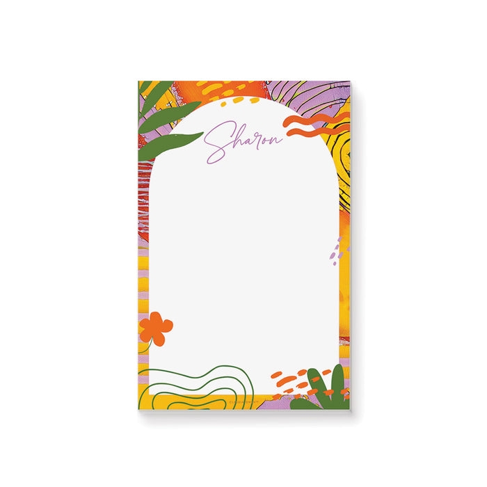 Colorful Notepad with Abstract Art, Summer Notepad, Personalized Gifts for Her, To Do List Pad