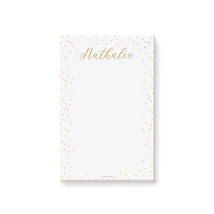 Minimalist Notepad for Women with Dots, Gift for Girls, Personalized Birthday Party Favor
