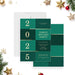 2025 holiday party invitation with green and gold design elegant Christmas card for festive family celebration.-front-back