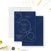Elegant blue and gold 2026 corporate New Year party invitation featuring modern typography for company events.