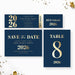 elegant 2026 blue and gold new year party invitation card set