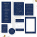 2026 company New Year party invitation set featuring elegant gold text on navy background