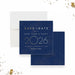 elegant 2026 new year save the date card blue gold