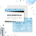 Modern blue geometric 21st birthday invitation for an adult birthday party celebration.-front-back