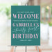 21st birthday welcome sign pink and teal party decoration sign for milestone celebration