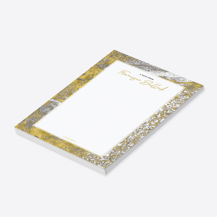 Silver Notepad Silver and Gold Notepad, Professional Writing Paper for Charity Ball ...