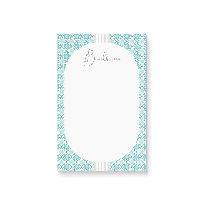 Modern Wedding Notepad with Geometric Pattern Design, Custom Gift for women, Personalized Stationery Pads with Your Name