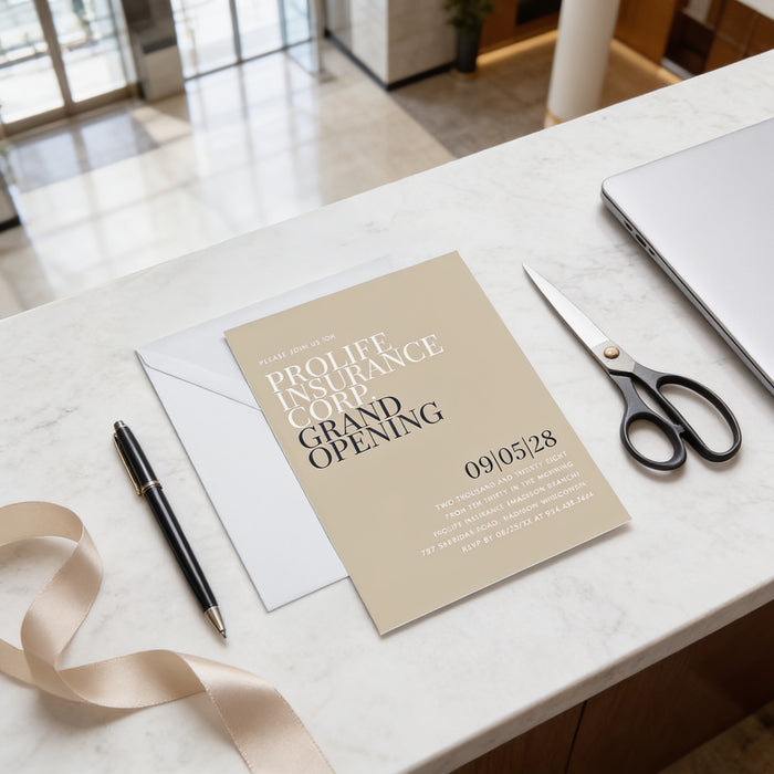 Grand Opening Invitation Personalized Minimalist Business Event Invite