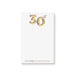 Personalized notepad with a golden balloon for 30th, 40th, 50th, or 60th birthday stationery