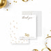 Personalized thank you card with golden balloon “30” design, an elegant stationery or keepsake gift for milestone celebrations.-front-back