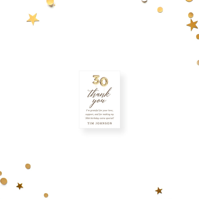 30th Birthday Invitation Golden Balloon Design Surprise Party