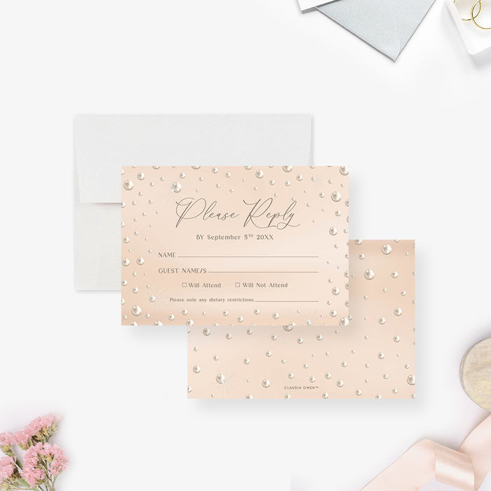 Pearl Anniversary Invitation 30th Wedding Celebration Card