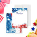 Express your gratitude with our custom watercolor patriotic thank you cards. Perfect for Fourth of July parties, Independence Day, and Americana-themed events. -front-back